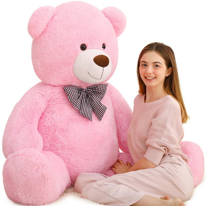 MaoGoLan Giant Big Teddy Bear 4 Feet 47 inch Life Size Tan Plush Bear Brown Stuffed Animal for Children Boyfriend