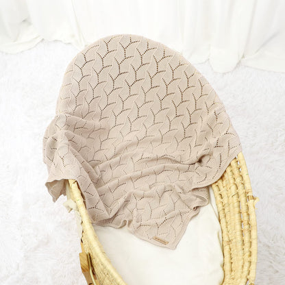 mimixiong 100% Pure Cotton Baby Blanket Extra Soft Cellular Neutral Swaddle Receiving Crib Blanket for Newborn Baby Boy Girl Size 30 x 40 inches (Pink)