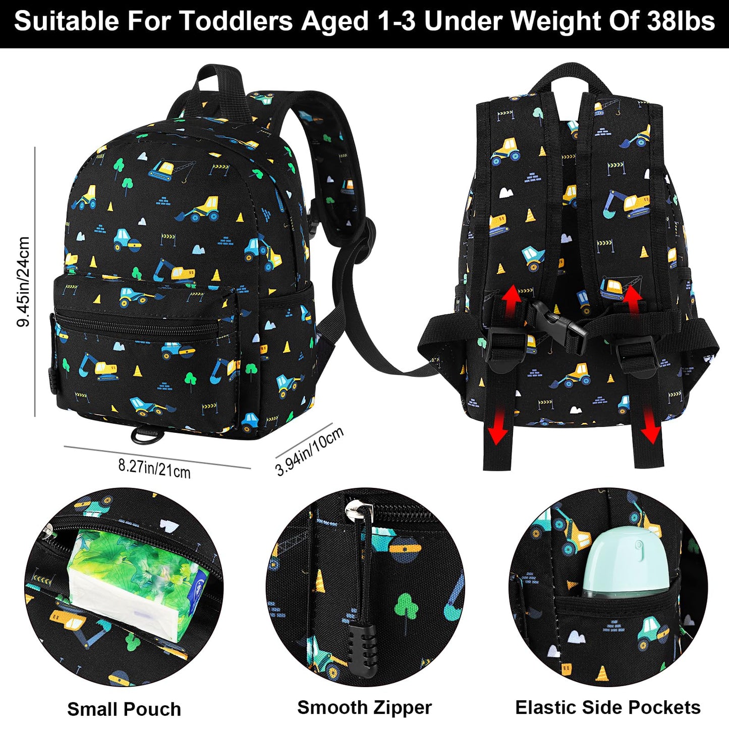 Accmor Toddler Backpack Leash, Cute Unicorn Baby Backpacks with Anti Lost Wrist Link, Mini Kids Backpack Leash Walking Harness for Outdoor Travel, Adorable Backpack Tether for Boys Girls 1-3 (Purple)