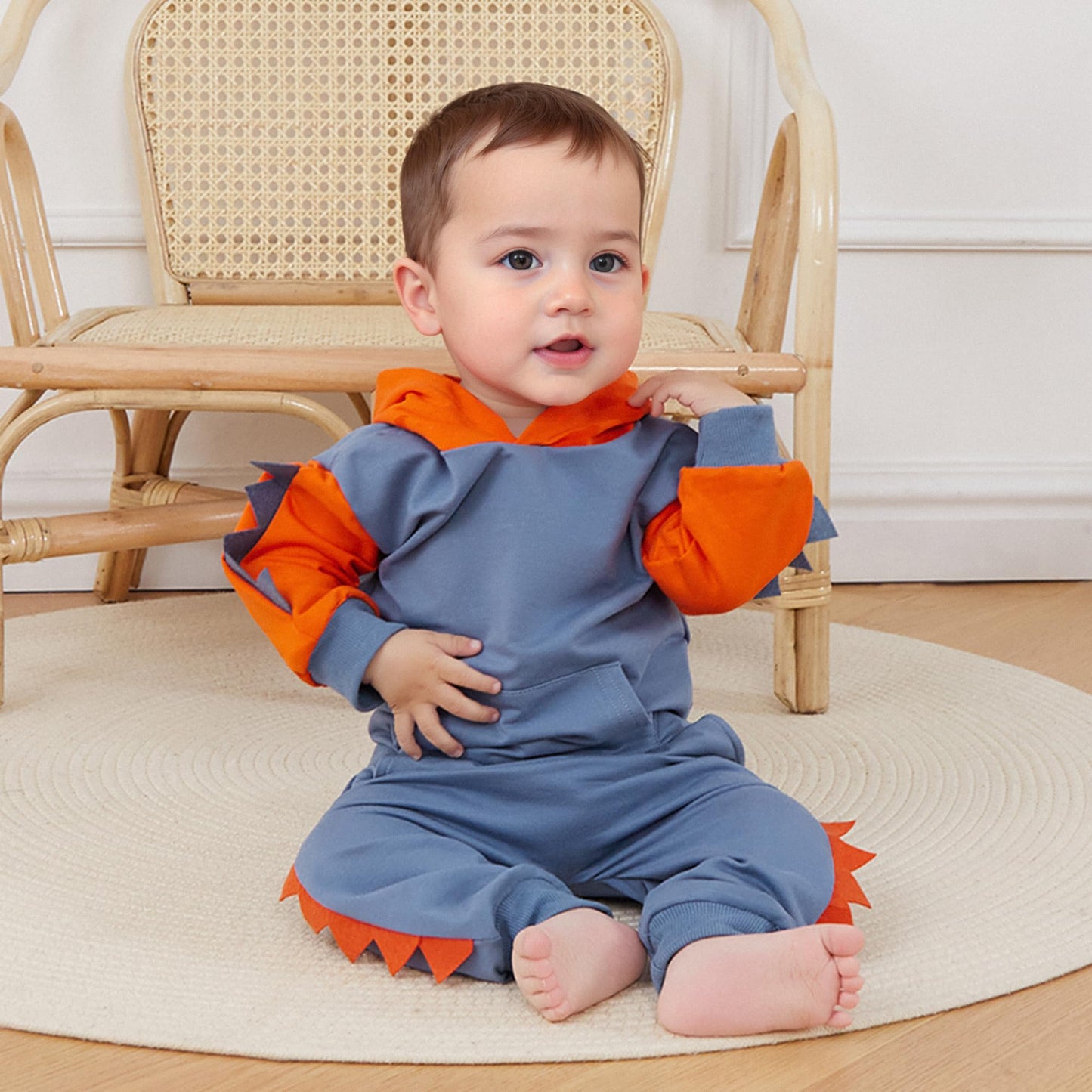 MA&BABY Toddler Boys Clothes Dinosaur Print 6 12 18 24 Months 3T 4T Outfits Long Sleeve Pullover Jogger Pant 2PC Sets