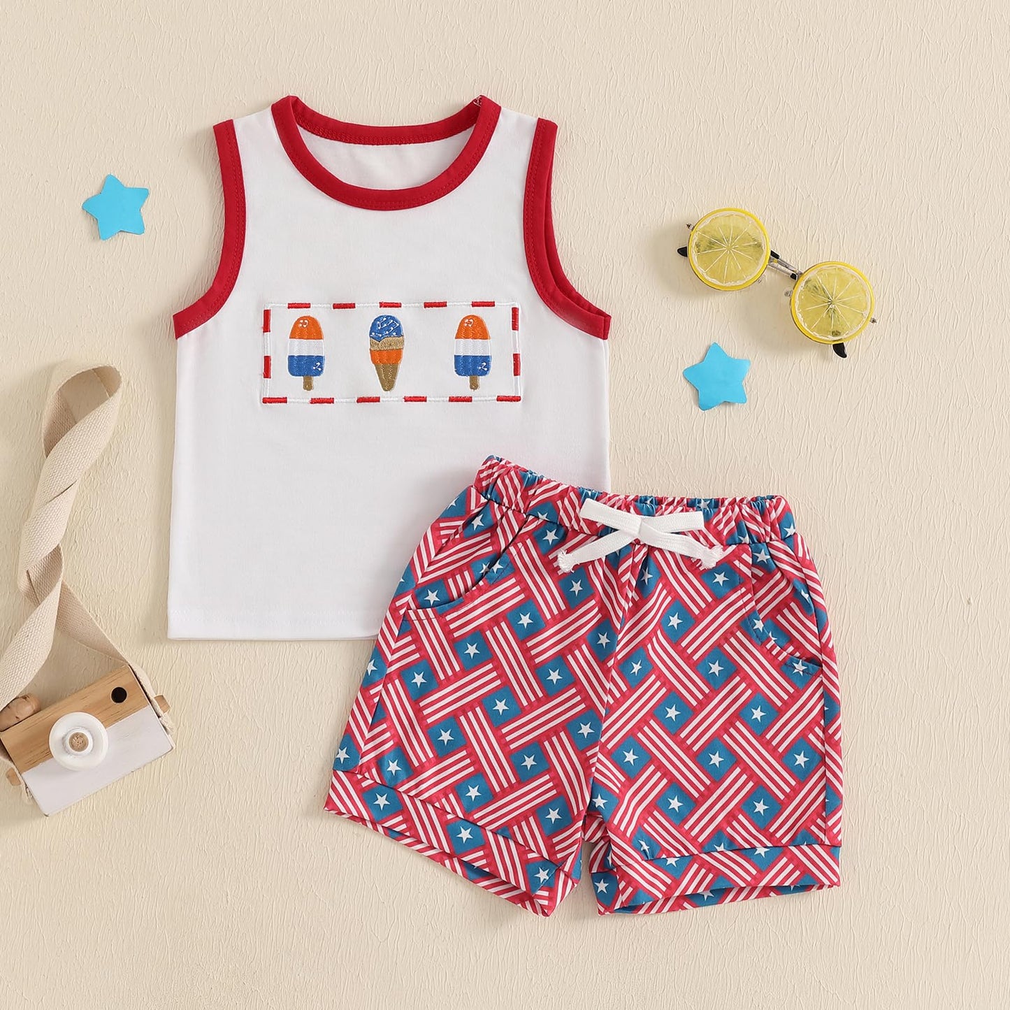 Baby Boy Summer Clothes Striped Tank Tops Camisoles and Shorts Newborn Boys Spring Summer Outfit