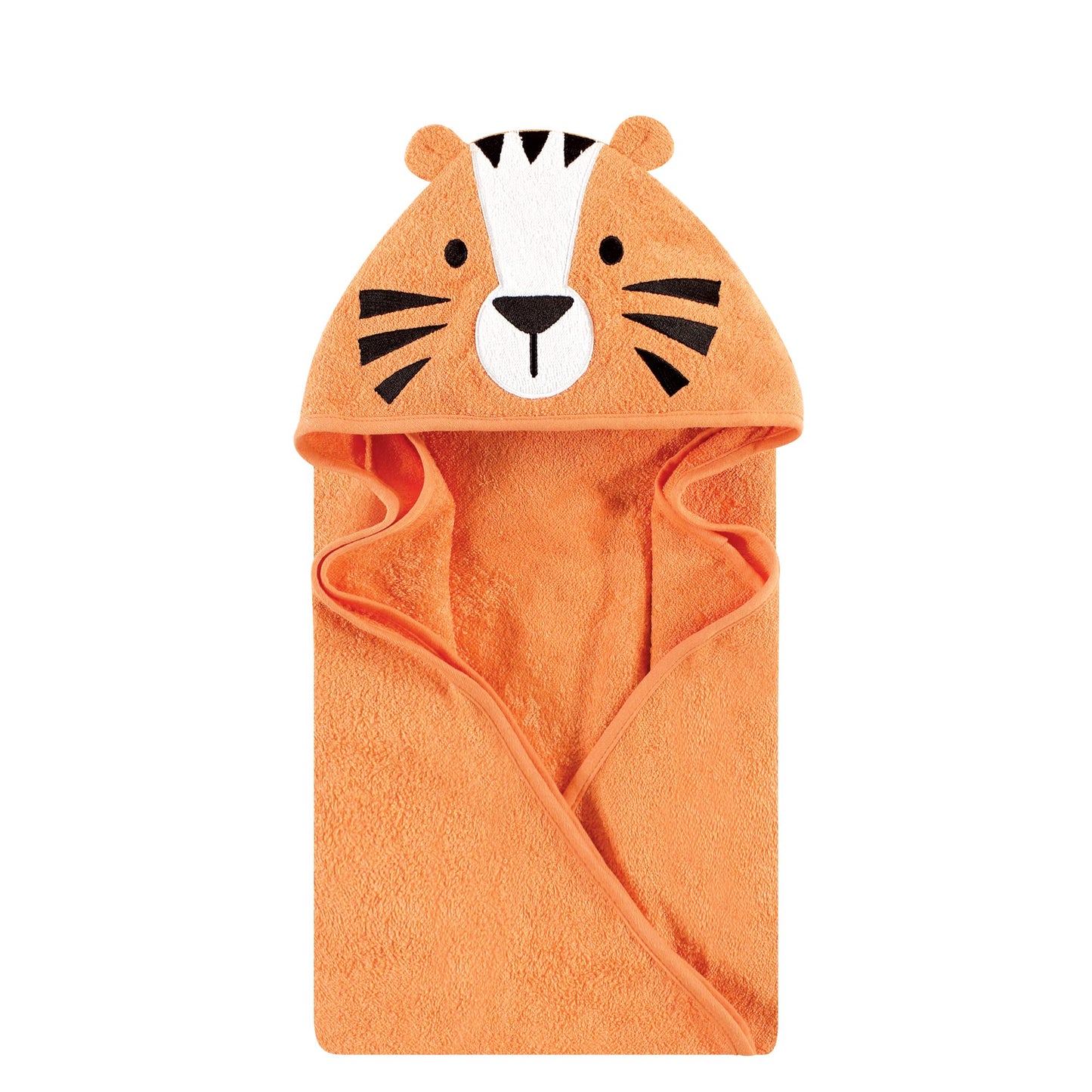 Hudson Baby Unisex Baby Cotton Animal Face Hooded Towel, Pretty Elephant, One Size