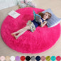 Pink Round Area Rugs 6Ft for Bedroom Living Room, Big Fluffy Shag Circle Rug for Kids Playroom, Cute Preppy Room Decor for Teen Girls, Cozy Fuzzy Furry Plush Carpets for Baby Nursery, Dorm, Classroom