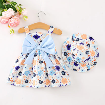 Newborn Infant Baby Girl Dress Toddler Girl Clothes Halter Backless Sleeveless Flower Sundress Summer Dresses for Girl