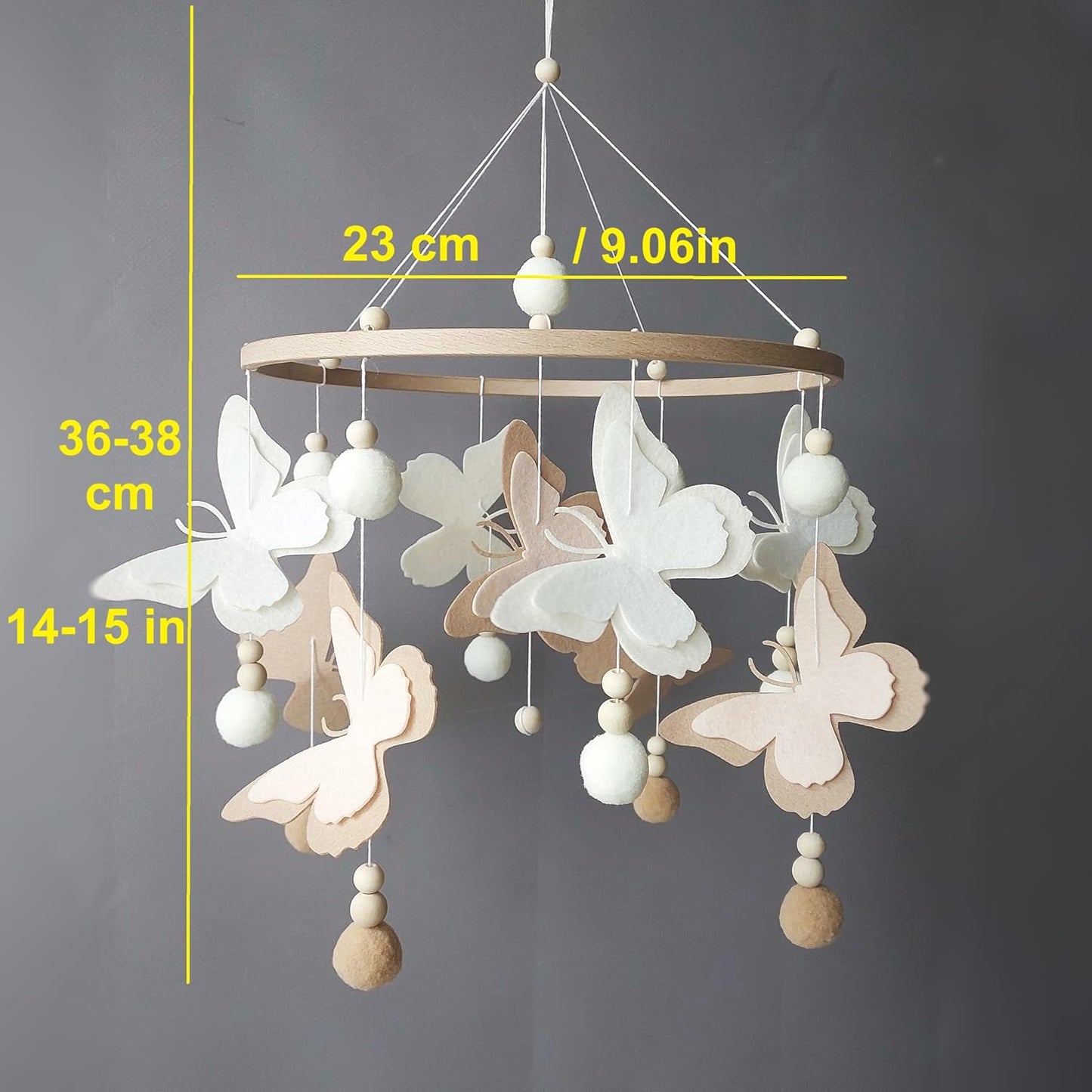 Butterfly mobile Crib mobile for girls Boho baby mobile over crib Baby girl nursery decor