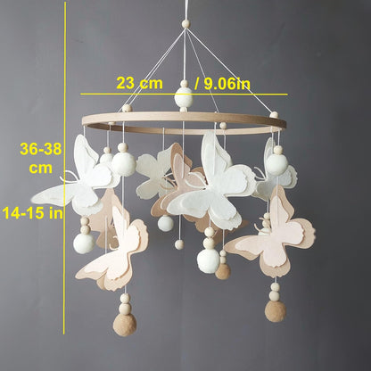 Butterfly mobile Crib mobile for girls Boho baby mobile over crib Baby girl nursery decor