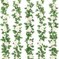 ZIFTY 5Pcs 32.5FT Pink Flower Garland Fake Rose Vines for Tea Party Mother's Day Decorations Faux Artificial Floral Garland Hanging Rose Ivy for Baby Shower Wedding Arch Ceremony Outdoor Wall Decor