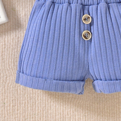 Unutiylo Baby Boy Outfits 0-12 Months Short Sleeve Romper Suspenders Pants Spring Summer clothes