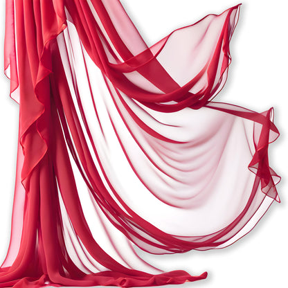 Barcelonetta | Chiffon Fabric | Decoration, Drapery Fabric | Wedding, Gender Reveal, Baby Shower, Birthday | for Arbor, Arch, Canopy, Table and Chair Decoration (Dusty Rose, 10 Yards)