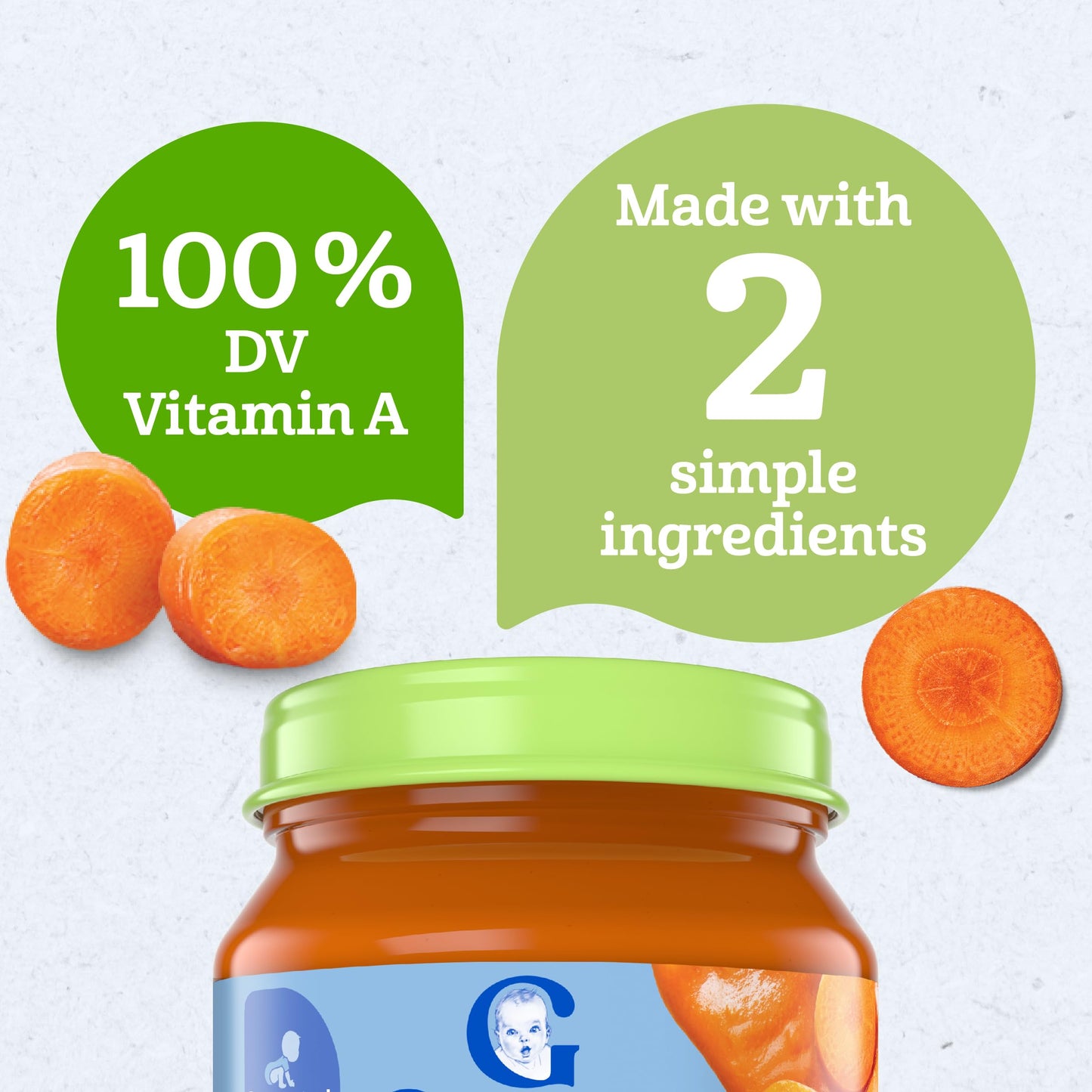 Gerber Stage 1 Baby Food, Organic Butternut Squash Jar, Baby Puree, Non-GMO, Vegetable, Puree Jars Glass, 10-pack
