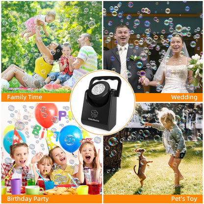 Bubble Machine for Kids Toddlers,Automatic Bubble Blower,Portable Adjustable Angle Bubble Maker,Bubbles Toy for 3 4 5 6 7 Year Old Boy Girl,Outdoor Party Birthday Easter Baskets Stuffers Gifts White