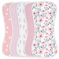Yoofoss Baby Burp Cloths 5 Pack Burping Cloths for Babies Boys Girls Large 21''X10'' Extra Soft and Absorbent Flowers