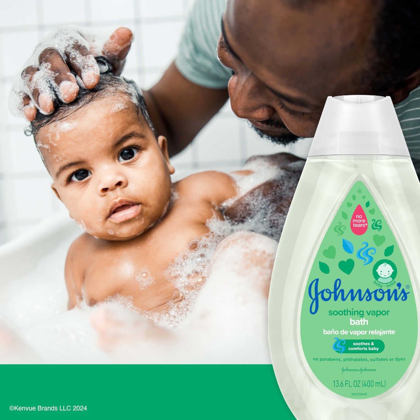 Johnson’s Baby Vapor Bath with Soothing Aromas to Relax Babies Tear-Free & Hypoallergenic, 13.6 Fluid Ounce