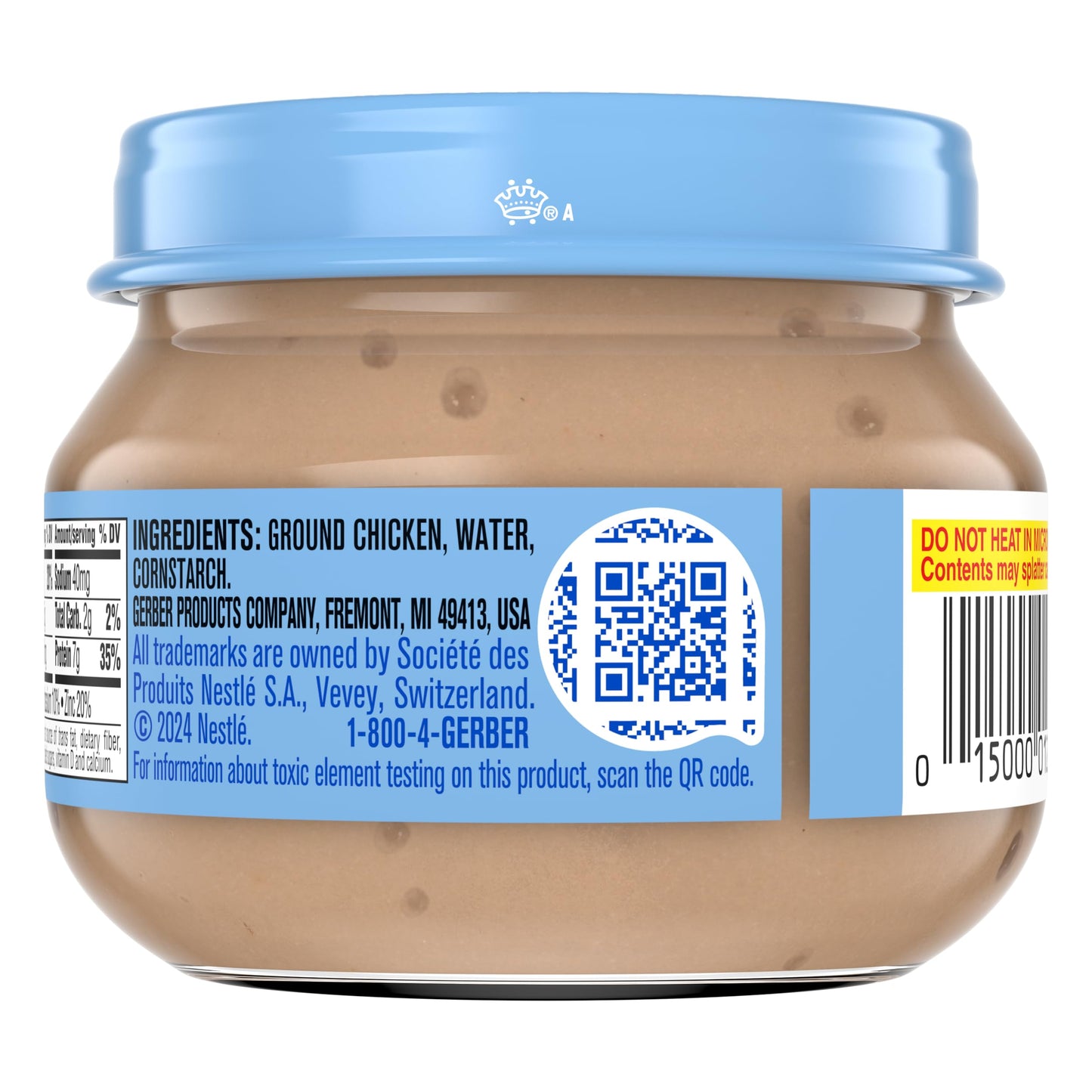 Gerber Stage 2 Baby Food, Chicken & Turkey Variety Pack Jars, Mealtime Poultry Puree, Baby Food Puree,12-Pack