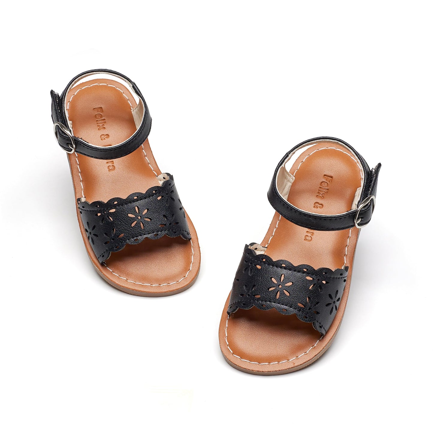 Felix & Flora Toddler Girl Sandals - Little Girl Easter Summer Dress Shoes Lightweight Open Toe Beach Holiday.