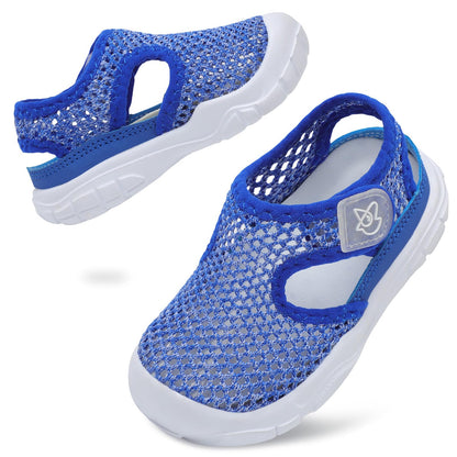 LeIsfIt Toddler Sandals Boys Girls Wide Sandals Kids Water Sandals Barefoot Water Shoes for Beach Swim Lightweight Closed Toe Summer Sandals