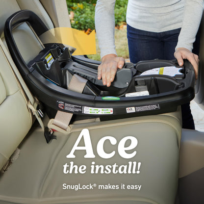 Graco SnugRide SnugFit Infant Car Seat with Simply Safe Adjust Harness System, Baby Car Seat with Anti Rebound Bar, Gotham