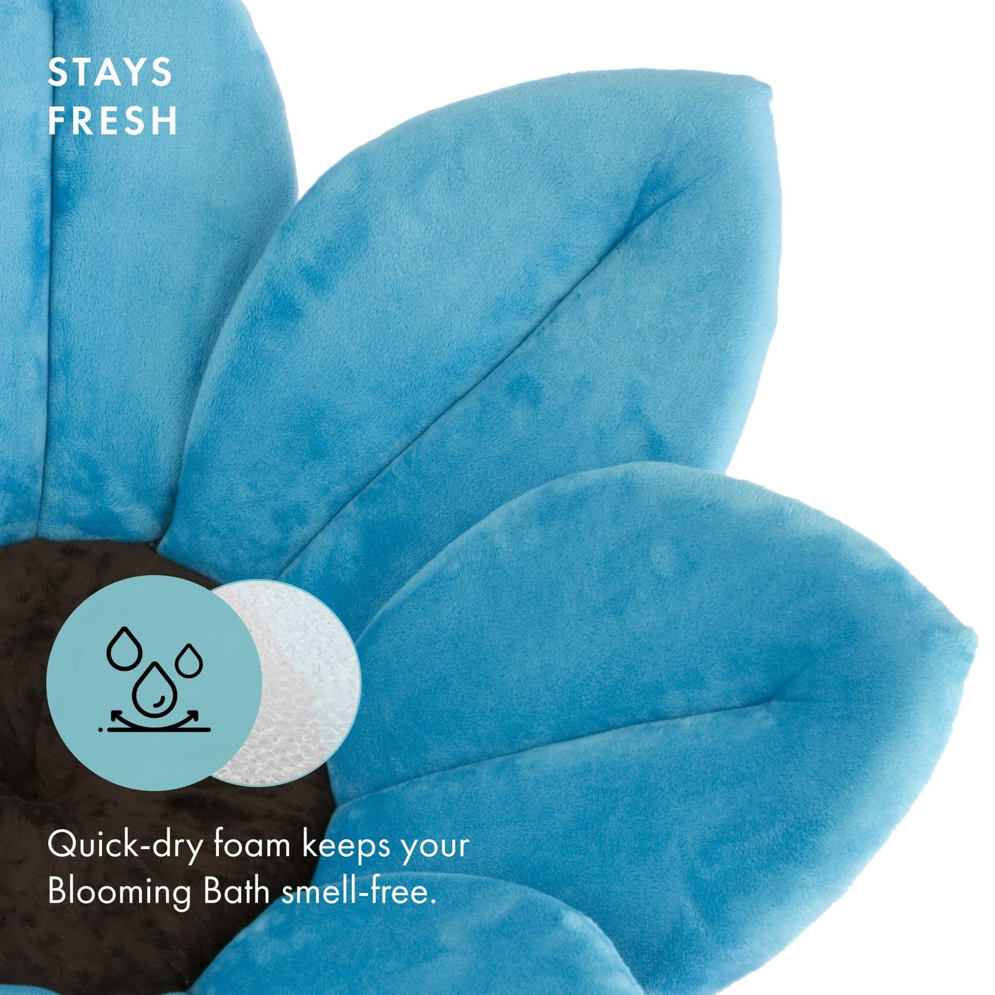 Blooming Bath Baby Bath Seat - Baby Tubs for Newborn Infants to Toddler 0 to 6 Months and Up - Baby Essentials Must Haves - The Original Washer-Safe Flower Seat (Original, Blue)