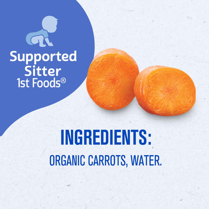 Gerber Stage 1 Baby Food, Organic Butternut Squash Jar, Baby Puree, Non-GMO, Vegetable, Puree Jars Glass, 10-pack