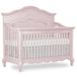 Evolur Aurora 5-in-1 Convertible Crib in Ivory Lace, Greenguard Gold Certified, Features 3 Mattress Height Settings, Sturdy and Spacious Baby Crib, Wooden Furniture