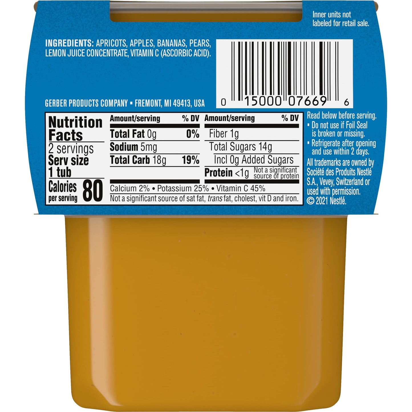 Gerber Baby Food, 2nd Foods (Apricot Mixed Fruit)