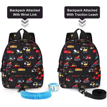 Accmor Toddler Backpack Leash, Cute Unicorn Baby Backpacks with Anti Lost Wrist Link, Mini Kids Backpack Leash Walking Harness for Outdoor Travel, Adorable Backpack Tether for Boys Girls 1-3 (Purple)