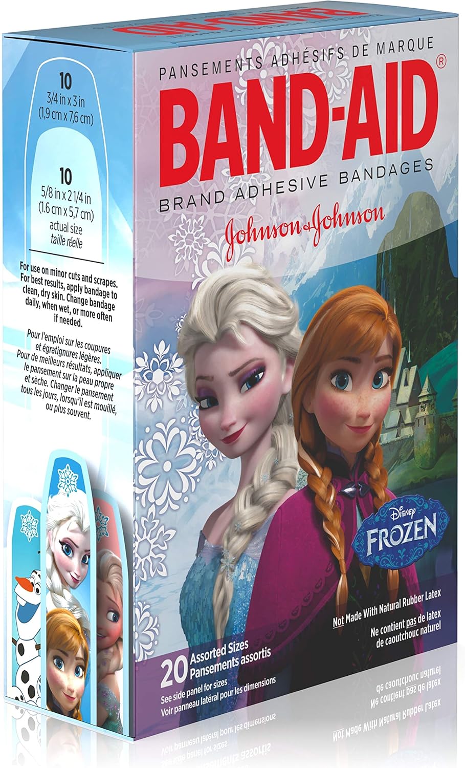Band-Aid Adhesive Bandages, Disneys Frozen, Assorted Sizes, 20 Count - Packaging may vary