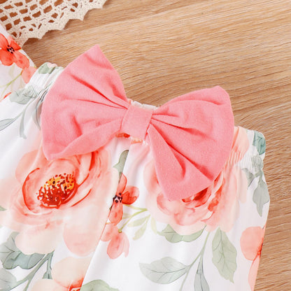 Newborn Infant Baby Girl Clothes 0-3-6-9-12-18 Months Outfits Sets Romper + Pants + Bow Headband for Girls
