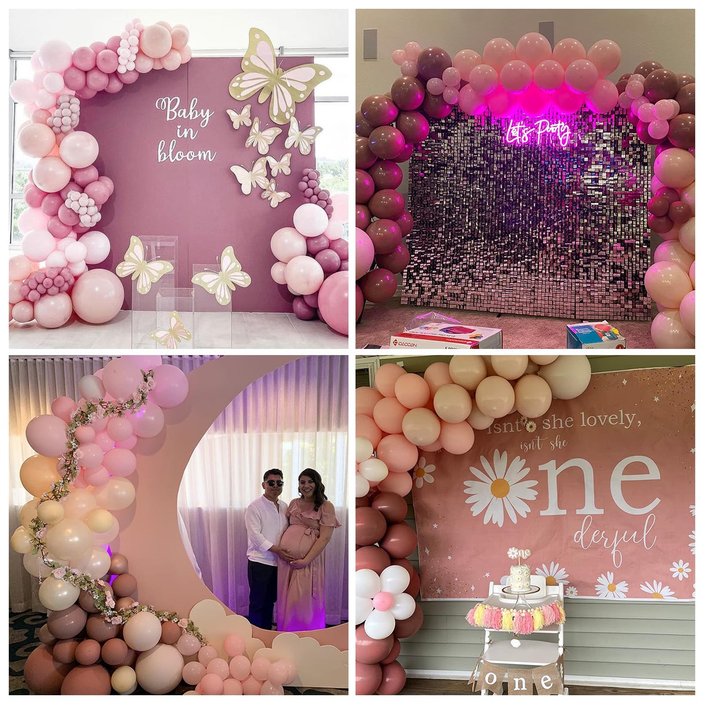 Dusty Pink Balloon Garland Double Stuffed Blush Pink Balloons Baby Pink Latex Balloon Arch Kit Dusty Rose Pastel Pink Party Balloons for Girl Boho Wedding Baby Bridal Shower Birthday Party Decorations
