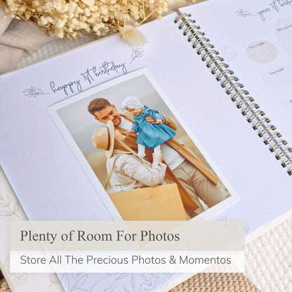 Baby Book Keepsake Boy or Girl Timeless Baby Memory Book First 5 Years for Baby Shower Gender Neutral Baby Scrapbook New Mom Gift Baby Journal from Birth to Age 5 Milestone Book Sage Green