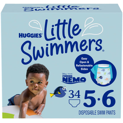 Huggies Little Swimmers Disposable Swimming Diapers, Size 4 (24-34 lbs), 18 Ct