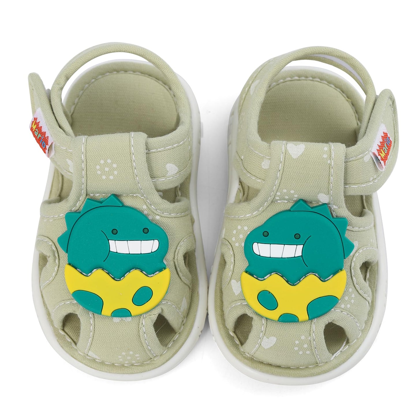 ESTAMICO Baby Boys Girls Sandals Cute Animal Summer Shoes Breathable Non Slip First Walker, 18-24 Months Toddler, Light Blue