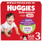 Huggies Size 4 Baby Diapers, Little Movers HuggFit 360° Baby Diapers with 360° Waistband, Size 4 (22-37 lbs), 144 Count, Packaging May Vary
