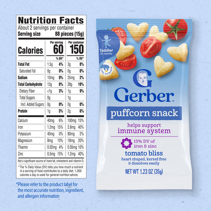 Gerber Baby Snacks Puffs Variety Pack, Banana & Strawberry Apple, 1.48 Ounce - 2 count of four packs, Package may vary, 1.48 Ounce (Pack of 8)