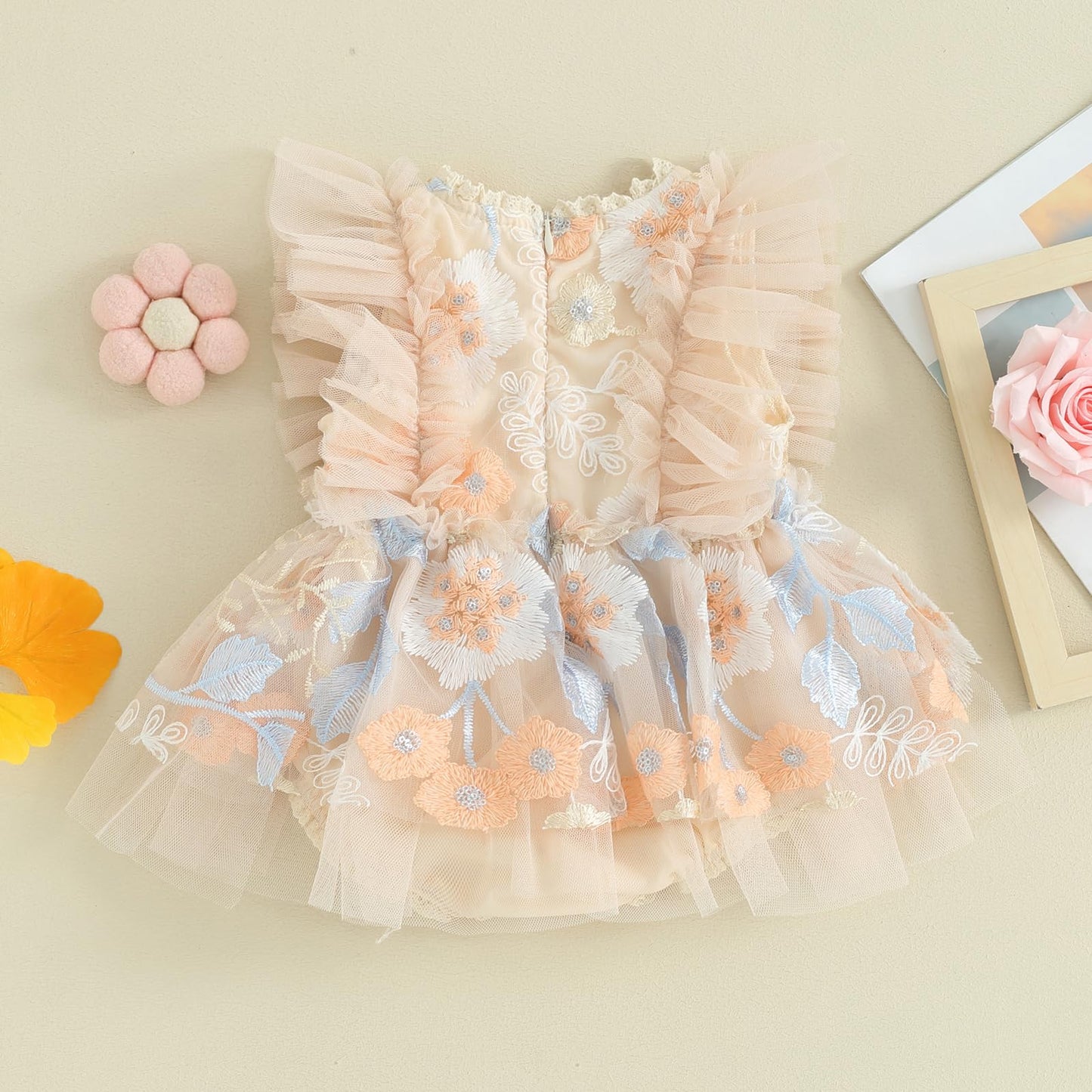 Mubineo Baby Girl Summer Clothes Lace Romper Skirt Dress Princess Outfits Sleeveless Flower Newborn Outfit