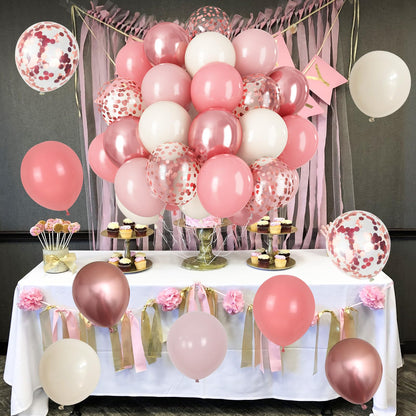 Dusty Blue Balloon Set, 60Pcs 12 Inch Slate Baby Blue White Sand Latex Balloon with Metallic Confetti Champagne Gold Helium Balloons for Birthday Party Baby Bridal Shower Boho Decortaions Supplies