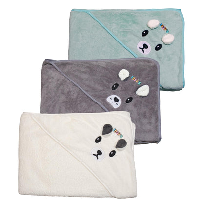 Ioly's Hooded Baby Bath Towels for Newborn Essentials 41" (Large) Set 3 Towel with Hood for Kids Babies Toddler Infant Baby Towels with Hood Cosas para Bebes recien nacidos (White/Pink/Orange)