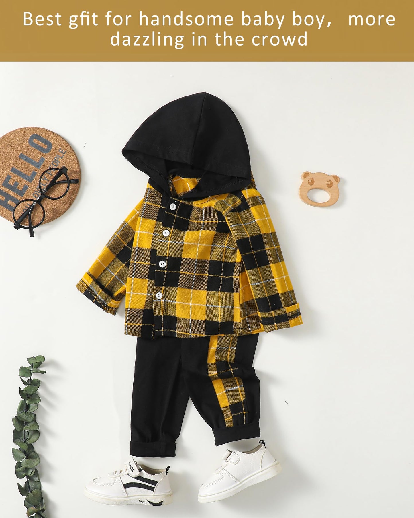 NZRVAWS Baby Boy Clothes Toddler Outfit Infant 6 12 18 24 Months2 3 4T Sweatsuit Ripped Jeans Fall Winter Clothing