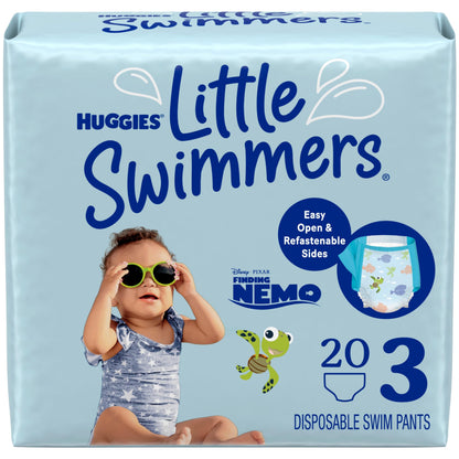 Huggies Little Swimmers Disposable Swimming Diapers, Size 4 (24-34 lbs), 18 Ct