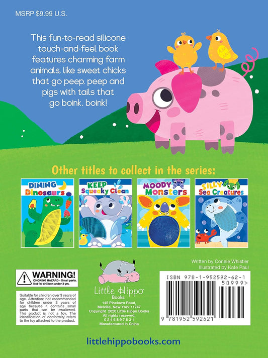 Funny Farm Animals - Silicone Touch and Feel Board Book - Sensory Board Book