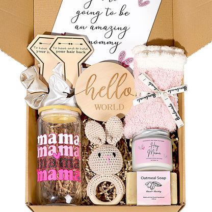 New Mom Gift Basket & Baby Gifts, Baby Shower Gifts for Expecting Mommy to Be, New Mom Care Package After Birth Post Partum Essentials, First Time Pregnancy Mothers Day Birthday Gifts