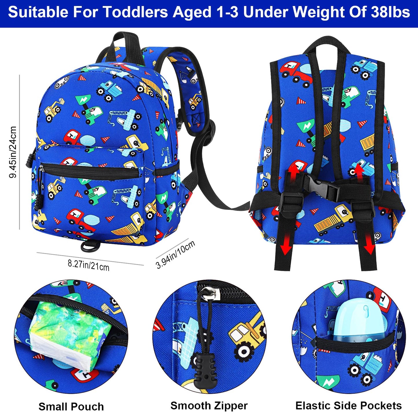 Accmor Toddler Backpack Leash, Cute Unicorn Baby Backpacks with Anti Lost Wrist Link, Mini Kids Backpack Leash Walking Harness for Outdoor Travel, Adorable Backpack Tether for Boys Girls 1-3 (Purple)