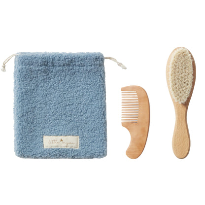 MYZI Baby Hair Brush Set – Soft Baby Brush Set for Newborns, Baby Comb and Brush Set Girl and Boy, Toddler Hair Brush and Toddler Comb - Baby Gift Set