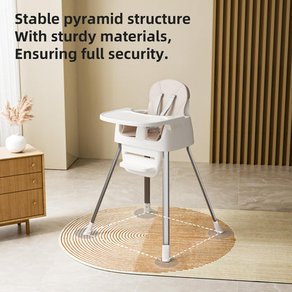 Portable Baby Highchair for Months Infants and Toddlers with 5 Point Harness Convertible Comfortable Seat for Cozy Eating Table Sit Up High Chair and Seats for Sitting Up Back Booster Feeding Chairs