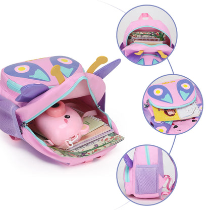 Toddler Backpack for 1-3 Year Old Girls & Boys Waterproof 3D Animal Cartoon Rabbit Design Kids Travel Backpack Lightweight Preschool Daycare Bag with Adjustable Straps(Little White Rabbit)