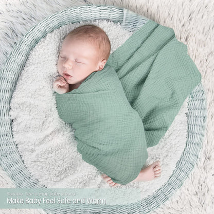 Swaddle Baby Blanket: Waffle Blanket with Satin Strim - Soft Breathable Toddler Blanket for Nursing Cover - Cotton Crib Blanket for Naptime（Cream）