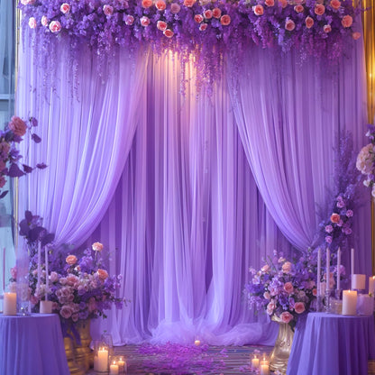 Champagne Tulle Backdrop Curtain for Parties Wedding 10ft×8ft Champagne Sheer Backdrop Curtains for Baby Shower Bridal Shower Reception Birthday Party Christmas Photoshoot Decorations 2 Panels