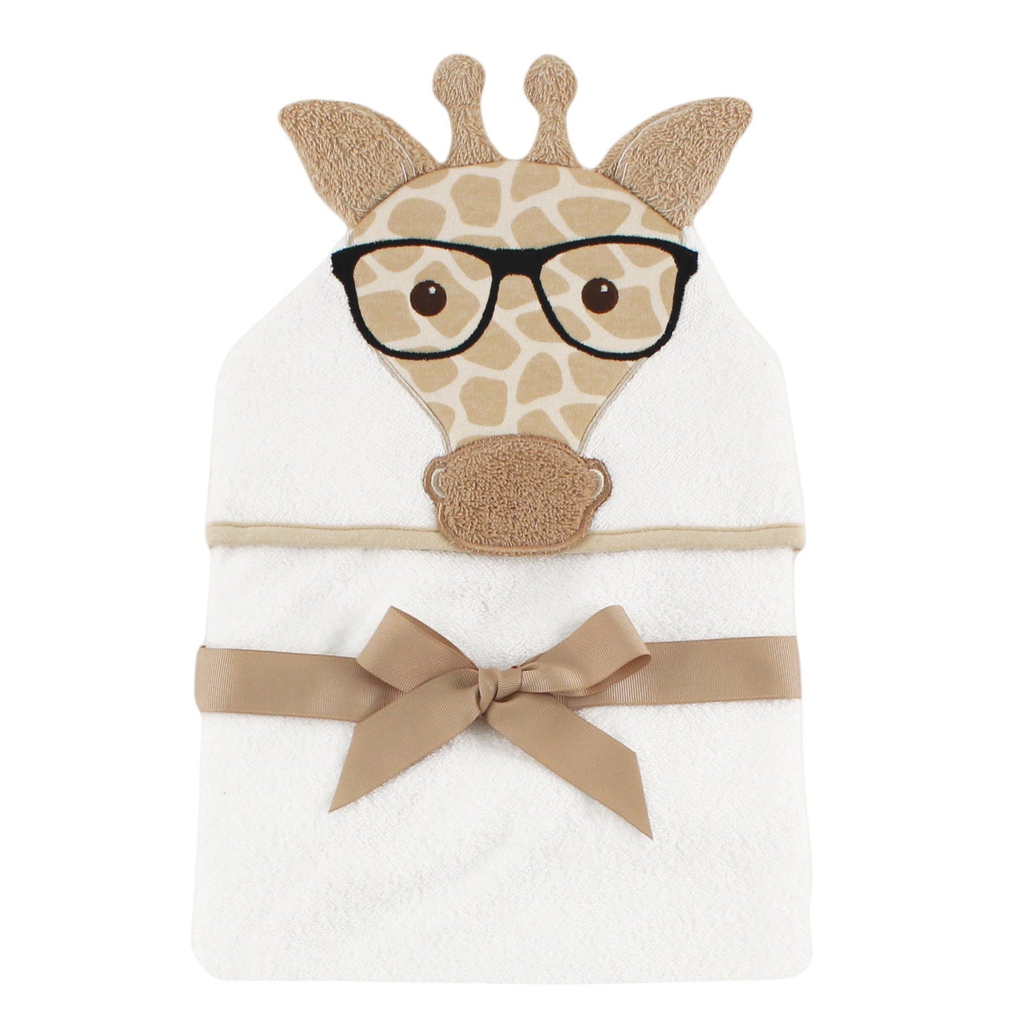 Hudson Baby Unisex Baby Cotton Animal Face Hooded Towel, Pretty Elephant, One Size