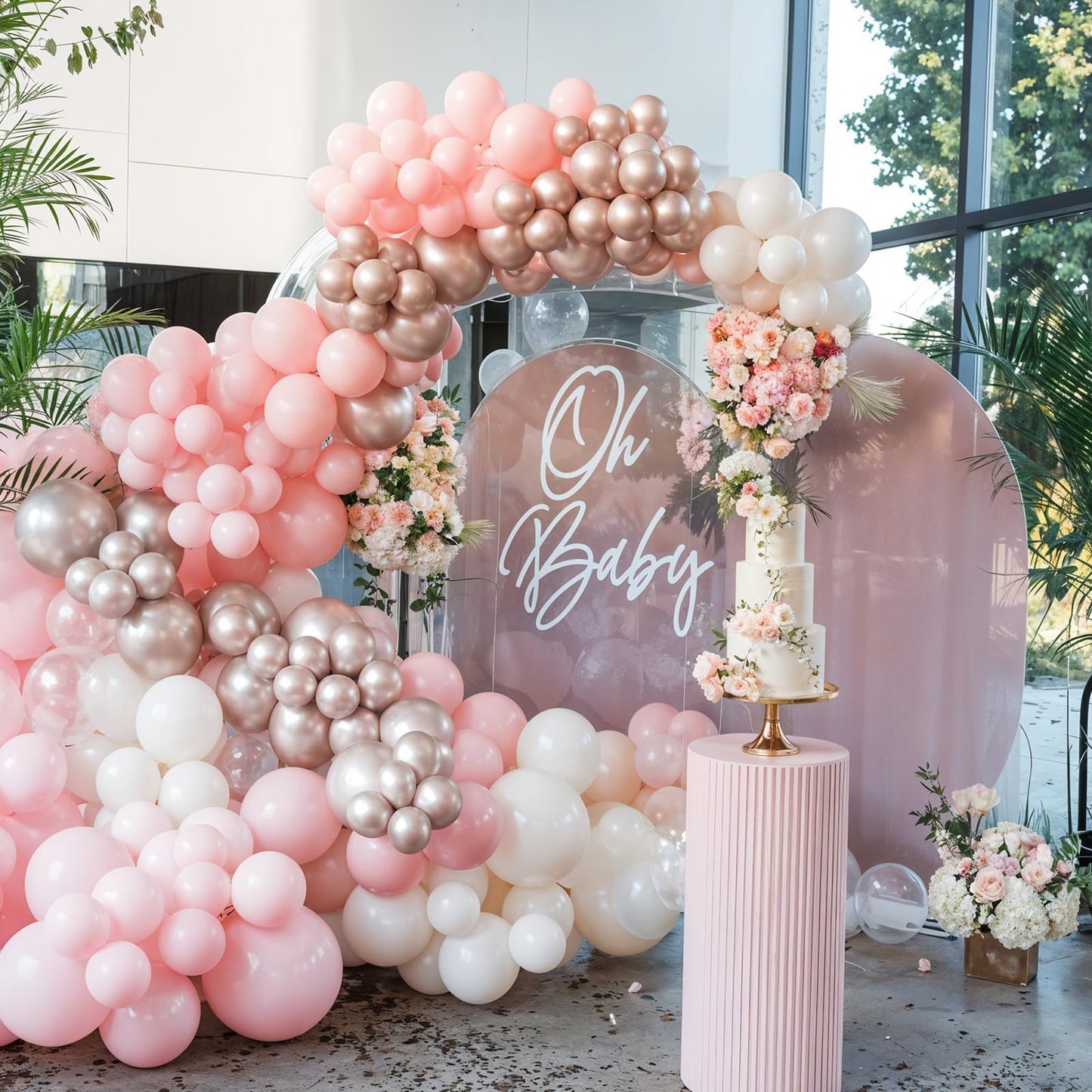 Ivory White Balloon Arch Kit,Boho Balloon Garland with Pastel Orange Cream Beige Champagne Gold White Sand Balloons for Neutral Baby Shower Wedding Boho Bridal Party Decorations
