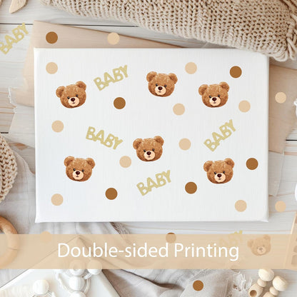 100pcs Bear Confetti Baby Shower Cream Brown We Can Bearly Wait Baby Shower Decorations Bear Table Scatter